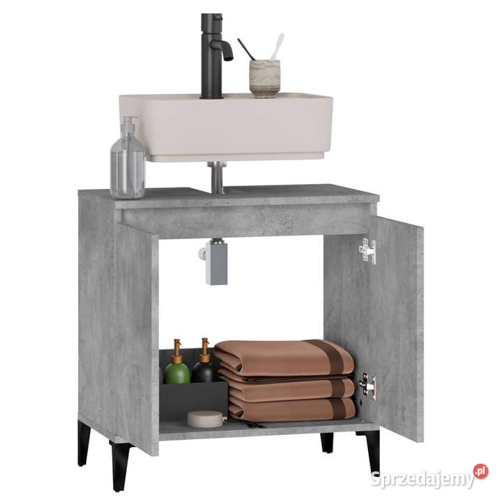 Szafka pod umywalkę szarość betonu 58x33x60