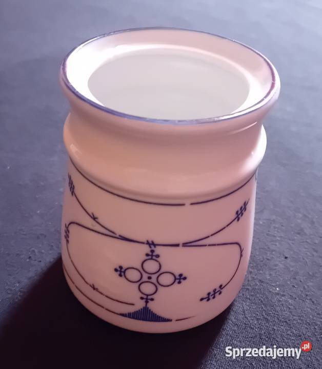 Porcelanowy pojemnik na marnoladę wzór słomkowy wielkopolskie Koźminek