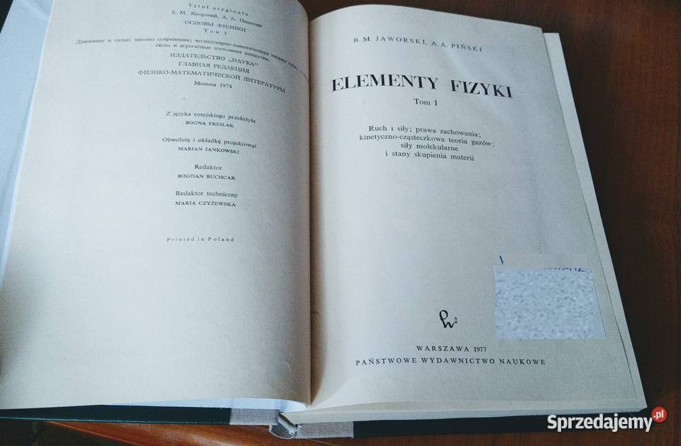 Elementy fizyki 1 Ruch i siły prawa zachowania Gdańsk