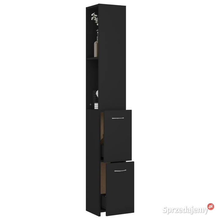 Szafka łazienkowa czarna 25x265x170 materiał Warszawa