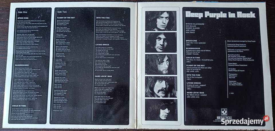 Deep Purple In Rock Okładka winyla okładka Brwinów sprzedam