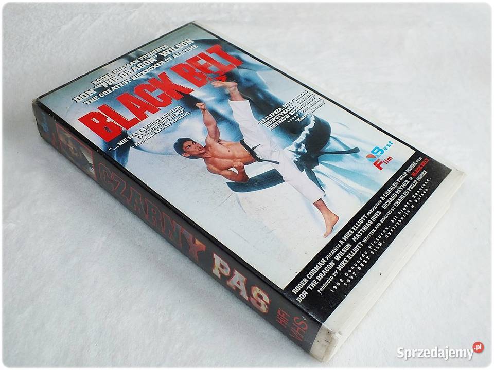 Kaseta VHS Film Czarny Pas Balck Belt Film na 1 płyta Filmy sprzedam