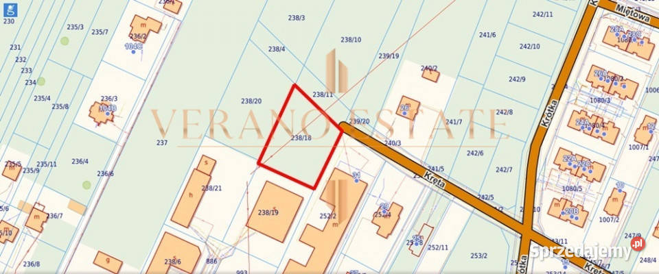 DZIAŁKA BUDOWLANA MPZP 1776M2 KRĘTA Stare Babice