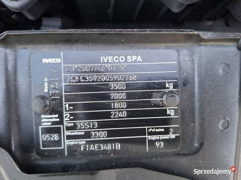 Iveco daily 23 2012 Zarejestrowany blaszak Dobrzyca