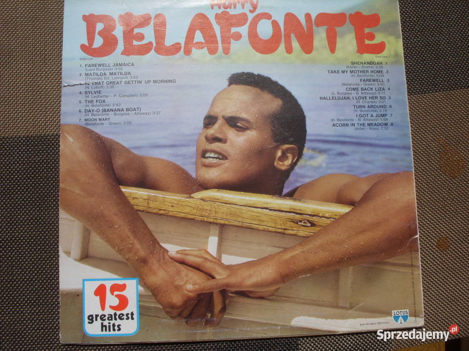 WINYL LP HARRY BELAFONTE15 GREATEST HITS LOTUS sprzedam