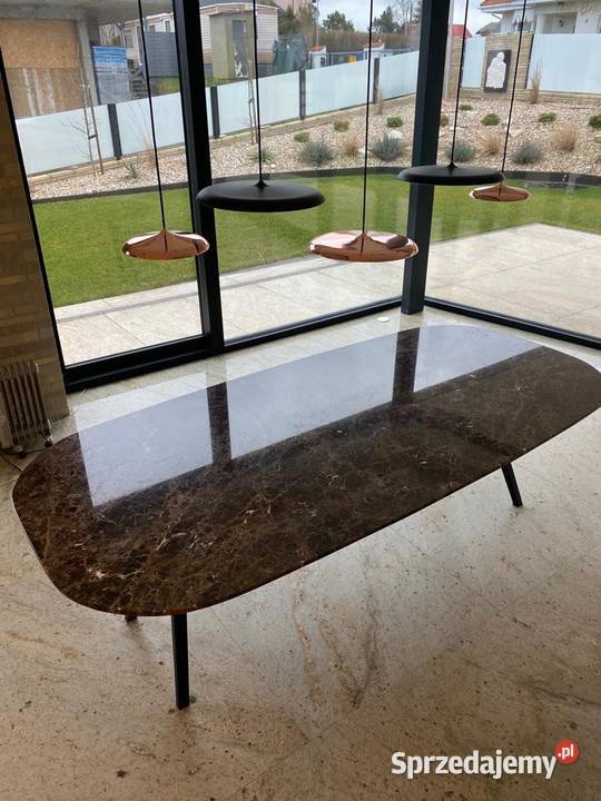 Stół jadalnia kamienny stalowe nogi  italian design