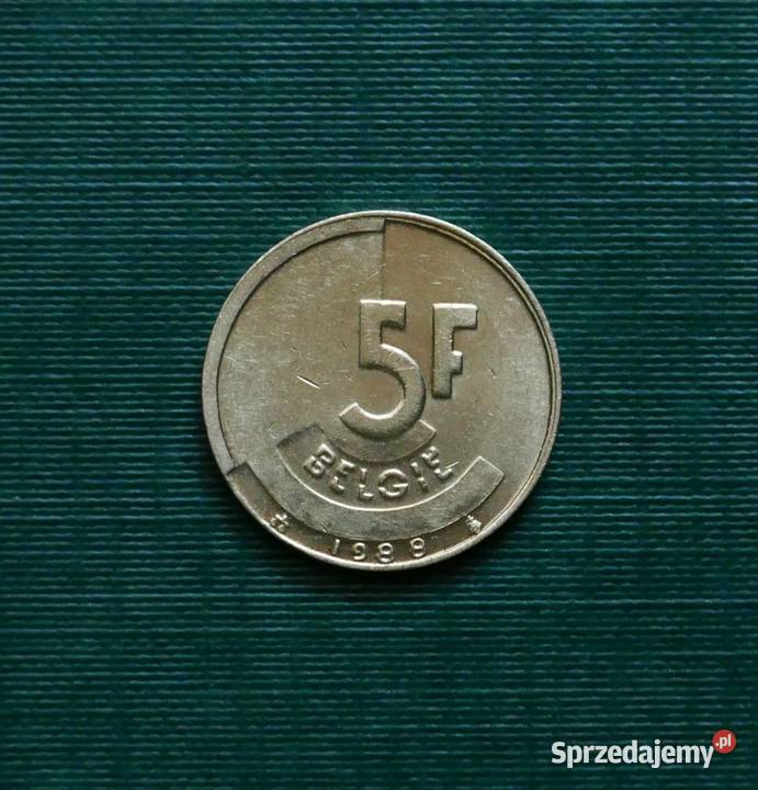 BELGIA 5 franków 1988r Napis holendersku BELGI Numizmatyka śląskie Gliwice