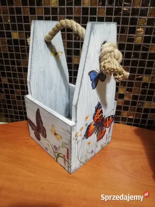 Skrzynka na kwiatek nosidło różne wzory prezent Rękodzieło opolskie Kędzierzyn-Koźle