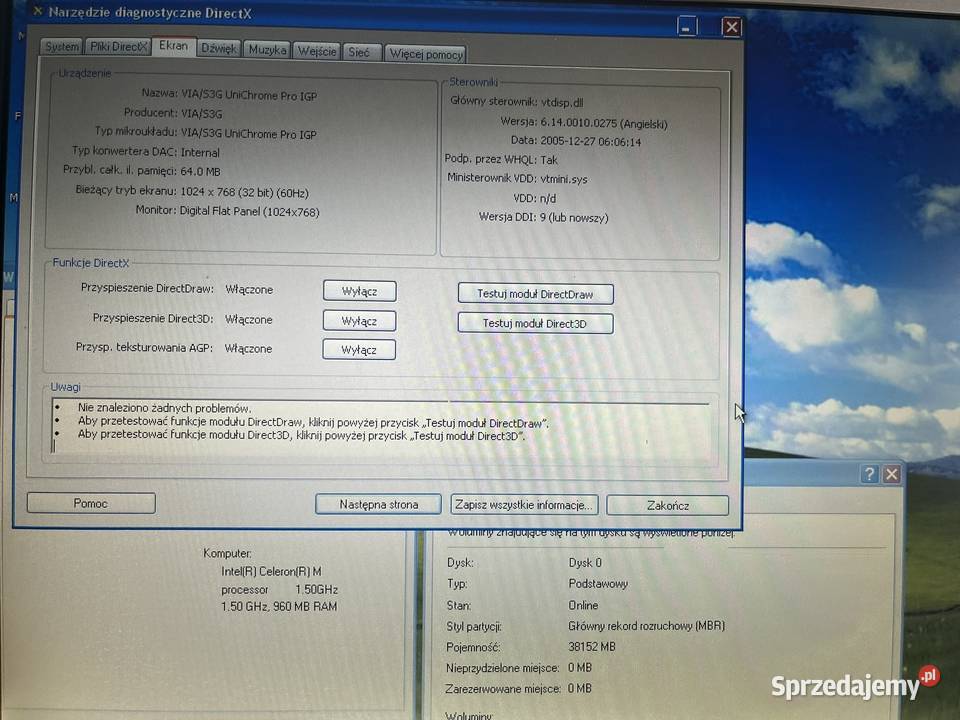 Stary laptop Fujitsu Siemens Amilo Pro V2030