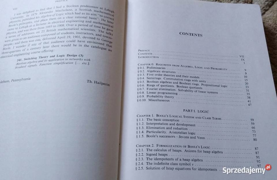Booles logic and probability Theodore Hailperin Rok wydania 1976 Książki naukowe i popularnonaukowe Gdańsk