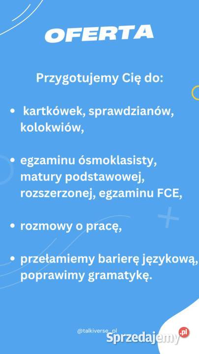 Lekcje języka angielskiego Talkiverse Warszawa