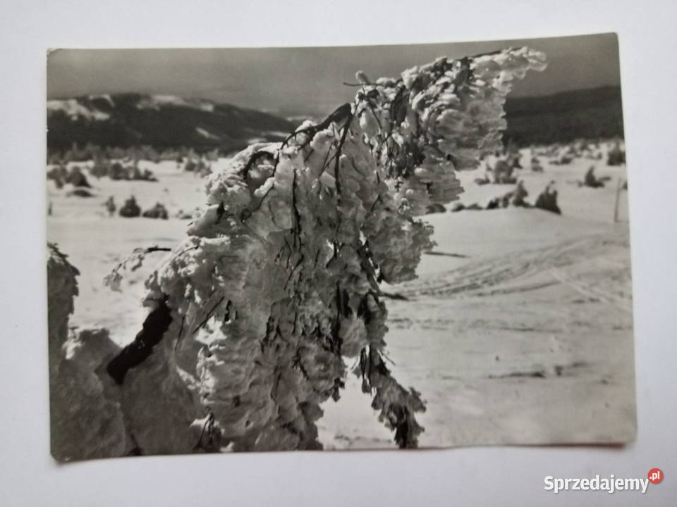 Pocztówka Karkonosze z 1969r Znaczek Dąbrowa Górnicza