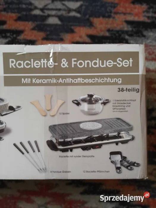 Nowy duży zestaw Raclette Fondue set Gourmet Starachowice