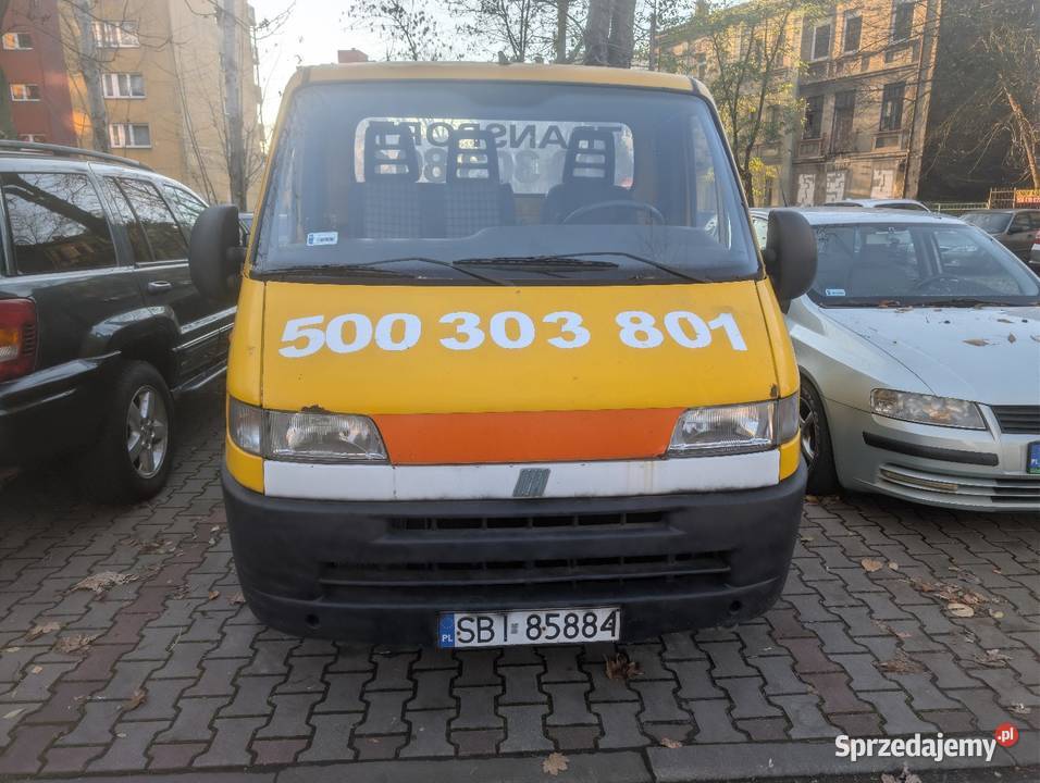 Auto laweta Fiat Ducato długi najazd Sosnowiec