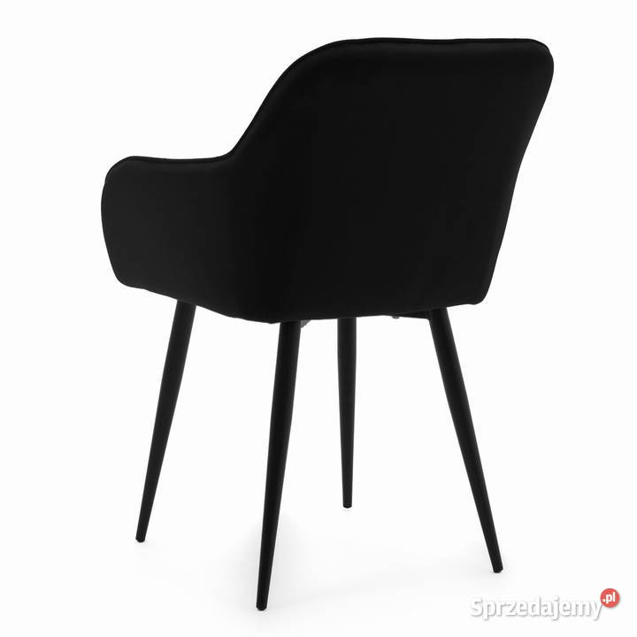 Czarne Krzesło Tapicerowane Lago Wysyłka 24H Tarchały Małe
