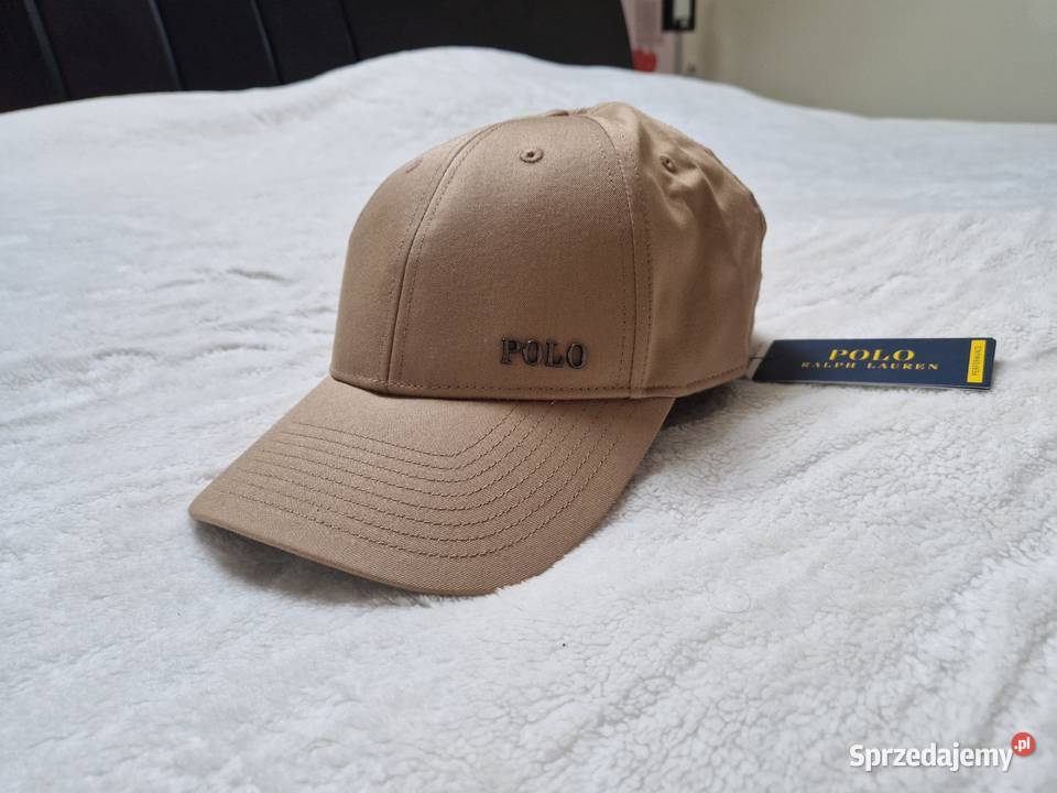 Nowa brązowa czapka z daszkiem Ralph Lauren z Bibice