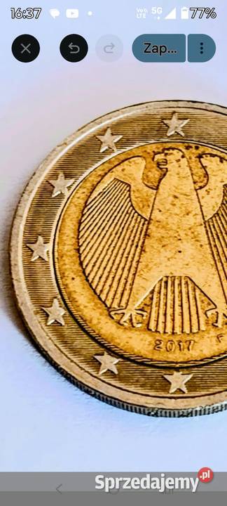 2 euro moneta destrukt Gdynia