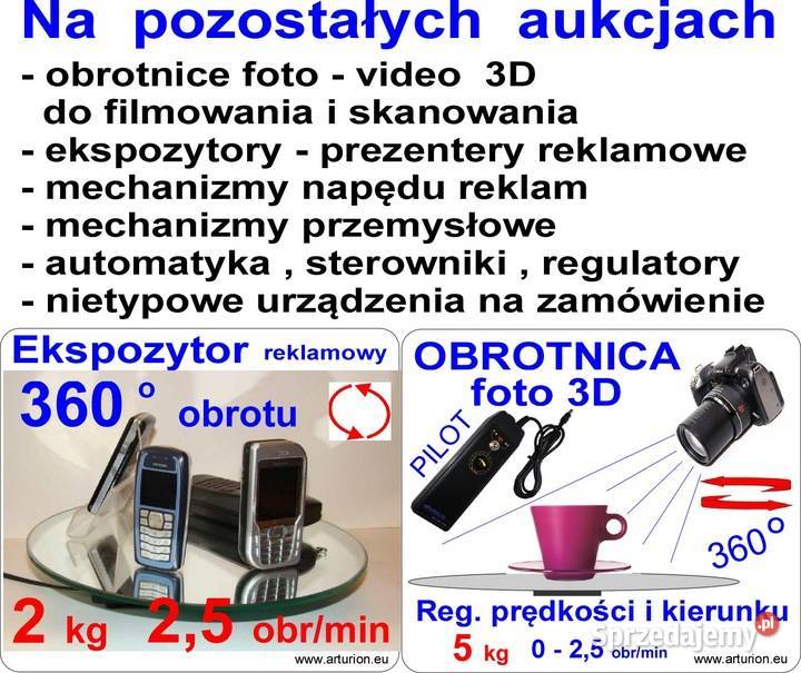FOTOBUDKA mechanizm obrotowy z ramieniem do