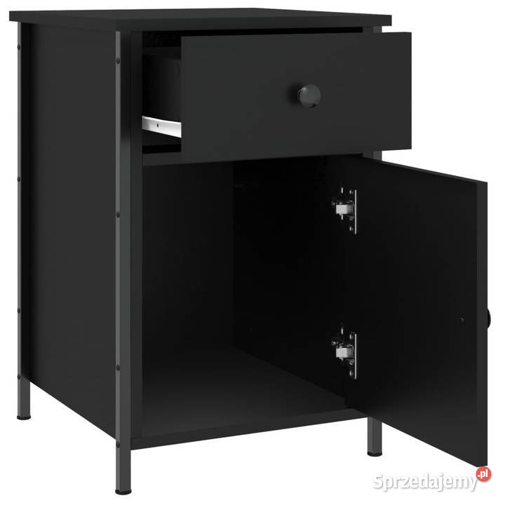 Szafka nocna czarna 40x42x60 materiał Nocne mazowieckie