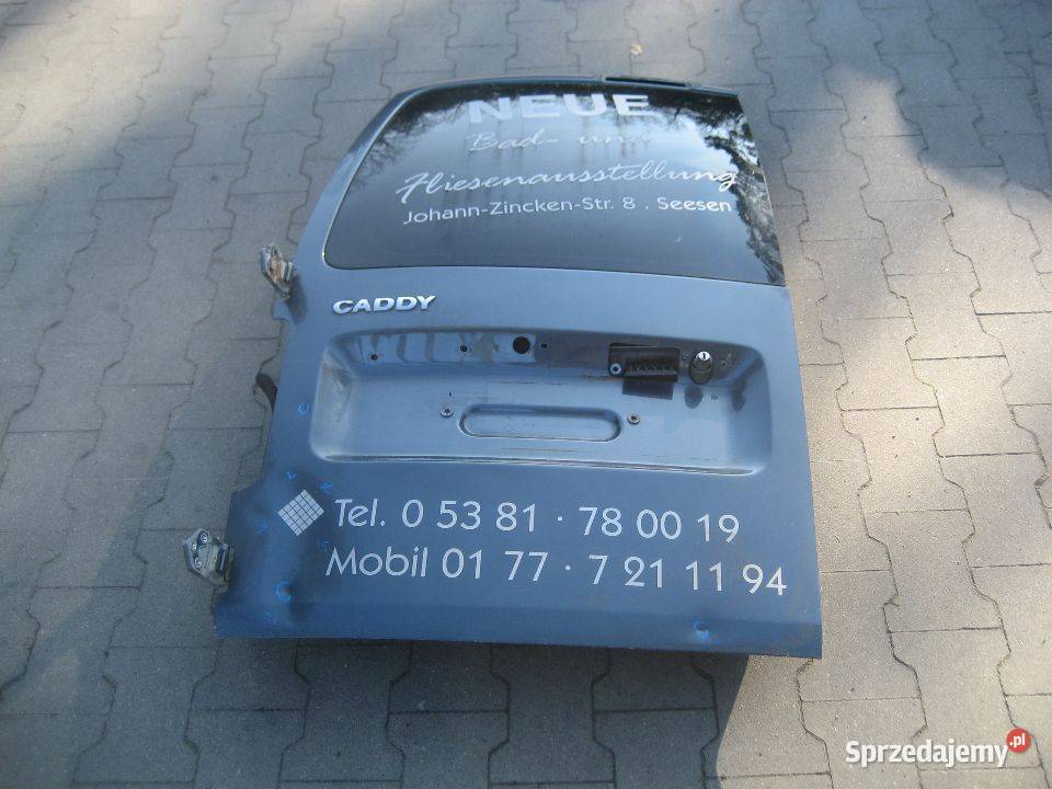 vw caddy 0314r drzwi tył lewe skrzydełka szare osobowe Rakoniewice