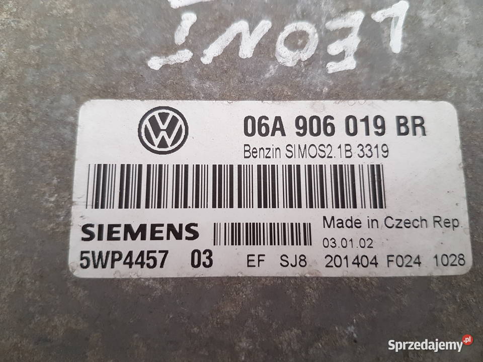 SEAT LEON I TOLEDO II KOMPUTER SILNIKA wielkopolskie Turek