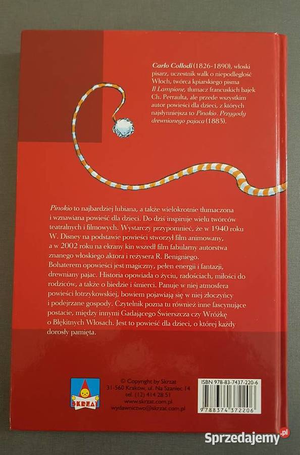 Pinokio Carlo Collodi wydawnictwo Skrzat Kraków