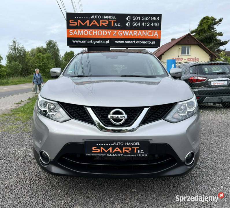 Nissan Qashqai Panorama Kamera Navi Serwisowany asystent pasa ruchu Qashqai Rydułtowy sprzedam