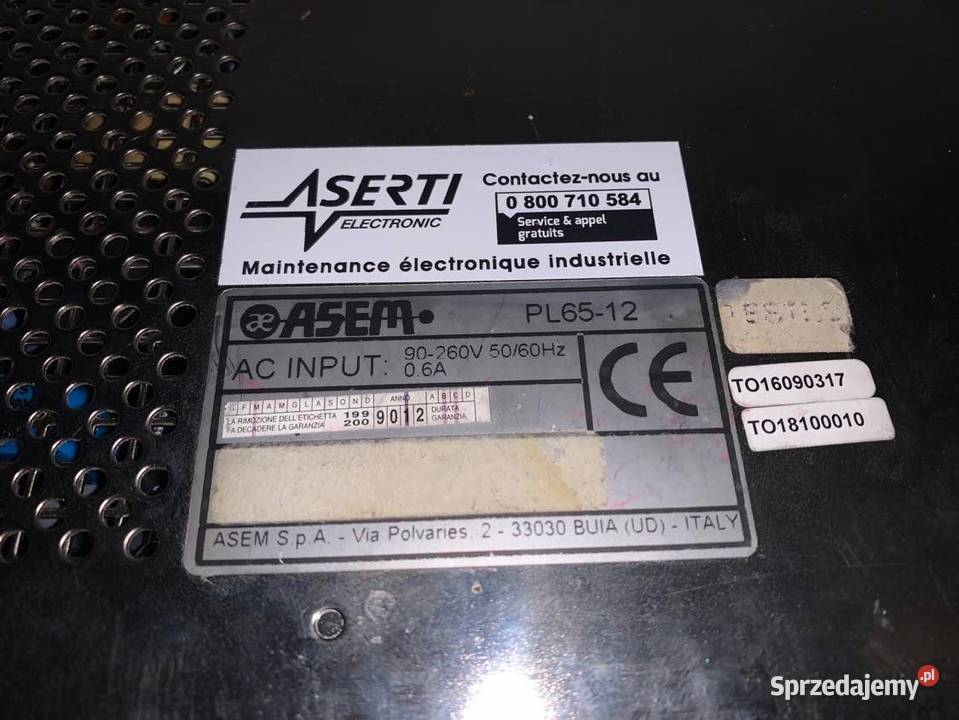 ASEM 6512 OPERATOR INTERFACE 12 INCH TOUCH mazowieckie Warszawa