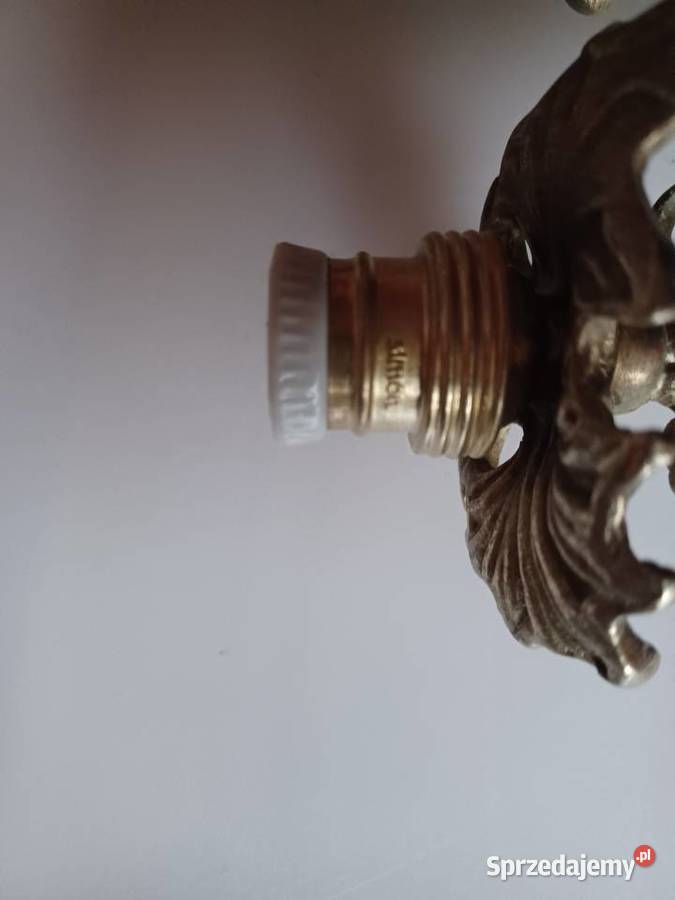 Piękny mosiężny kinkiet z wyłącznikiem Poznań