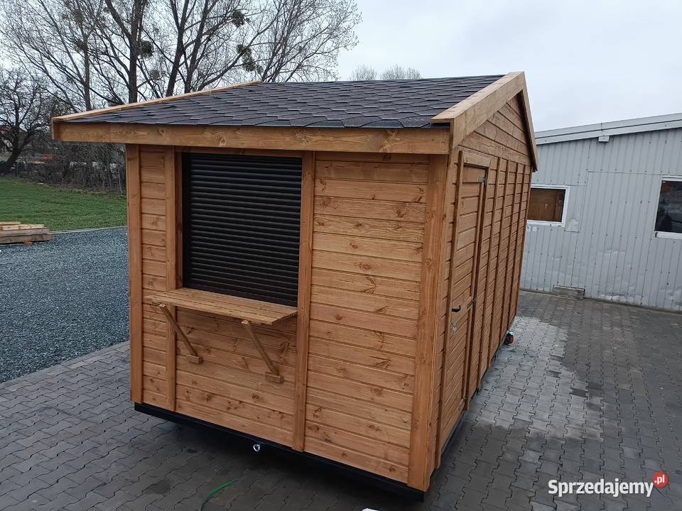 domek handlowy mobilny koła stragan kiosk Julianpol
