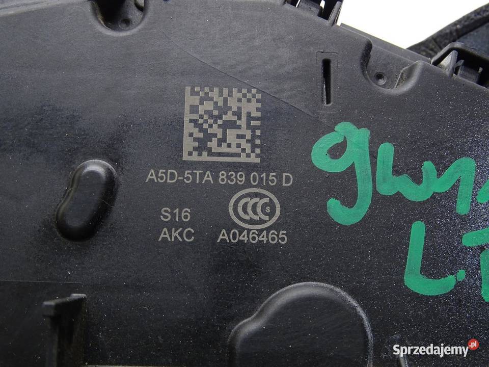 ZAMEK DRZWI LEWY TYŁ 5TA839015D SKODA FABIA III osobowe małopolskie