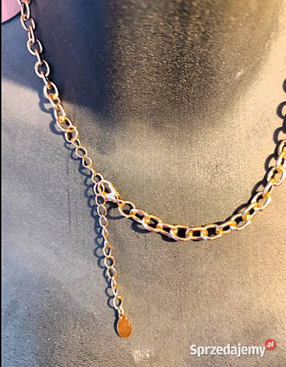 Złoty 14k Naszyjnik Krzyżyk Wisiorek Zawieszka z Poraj