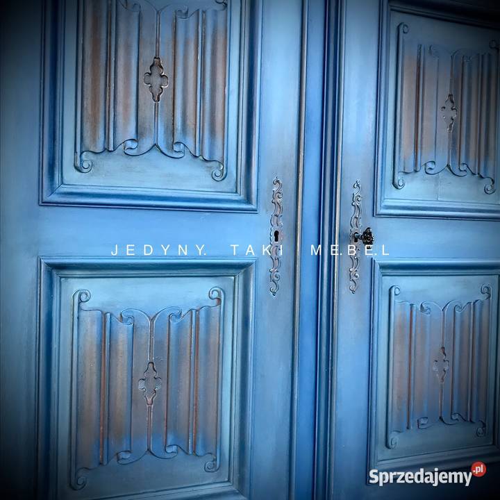 Kredenswitryna vintage niebieski shabby chic Jarosław