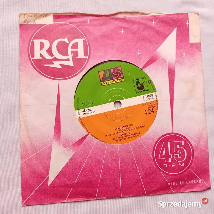 SP Boney M Belfast Plantation Boy Atlantic 1977 Koźminek sprzedam