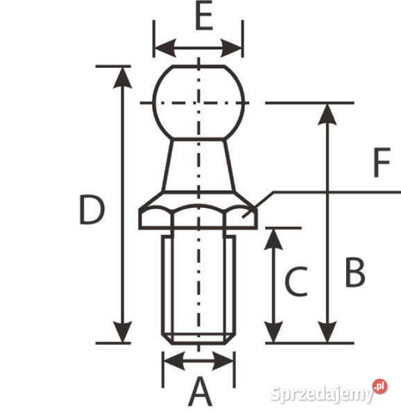 Czop kulisty do przegubu kątowego CA2054QF Osprzęt roboczy Kamionna