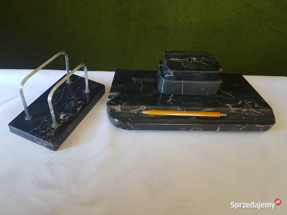 Kałamarz przedwojenny marmurowy lata 20 ubigłego