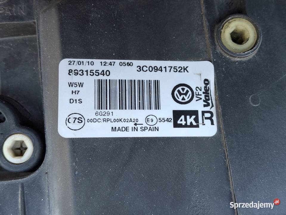 VW PASSAT B6 BI XENON REFLEKTOR PRAWY LAMPA lubuskie