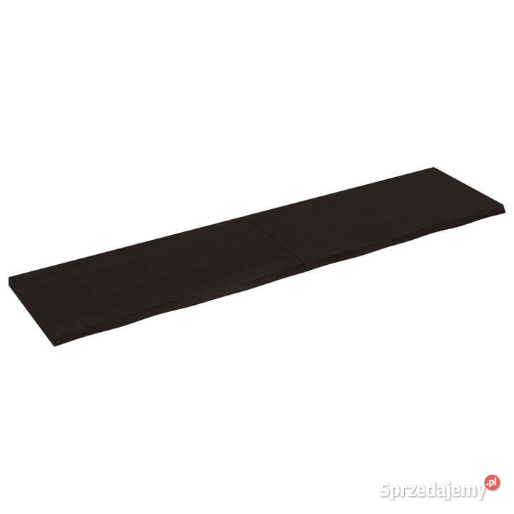 Blat stołu ciemnobrązowy 200x50x24 lite drewno