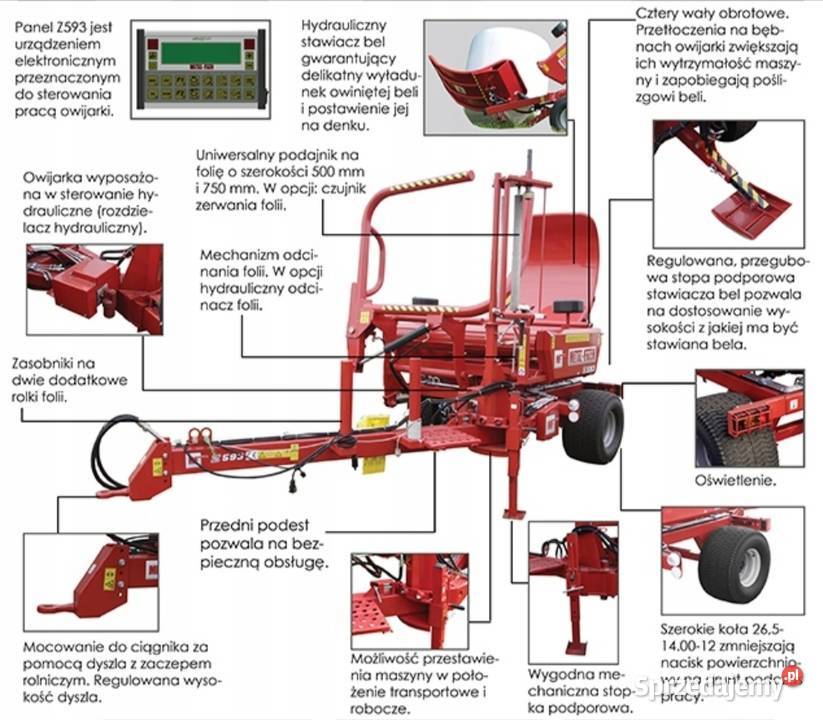 Sprzedam owijarkę MetalFach Z593 z przednim łódzkie