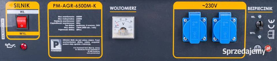 Agregat PRĄDOTWÓRCZY Generator 6500W 230V AVR Katowice sprzedam