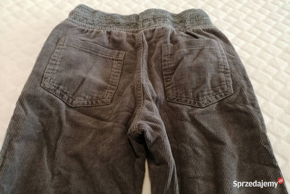 Spodnie sztruksowe grafitowy 98104 Pepco Odzież szary/srebrny