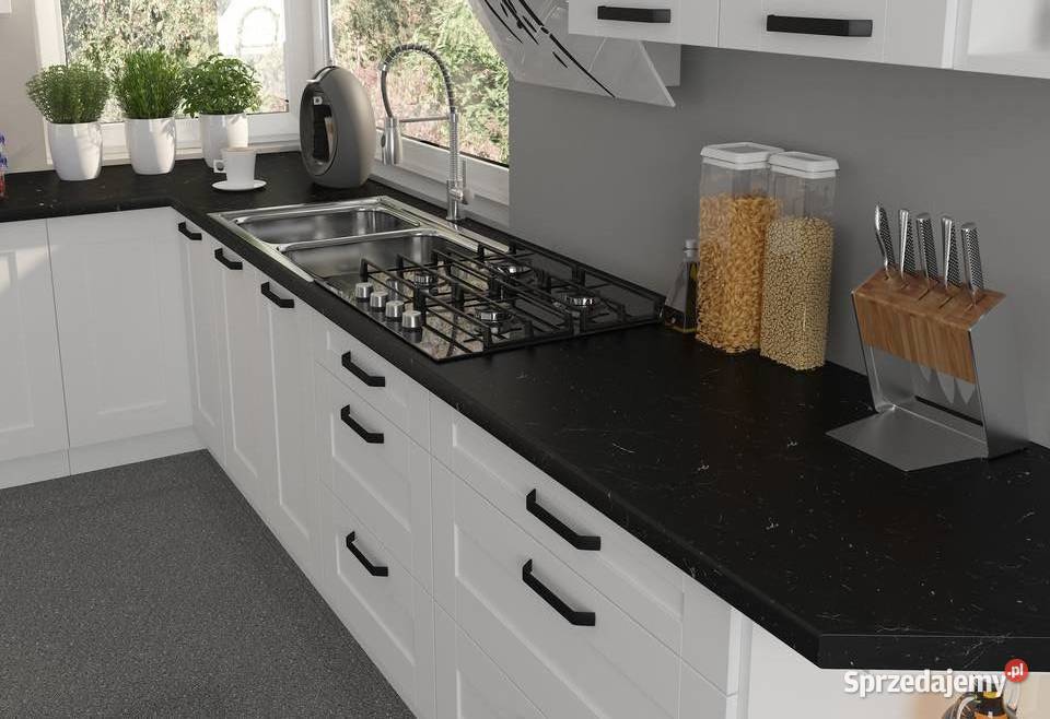 Zestaw mebli kuchennych BIAŁY MAT Z FREZEM dolnośląskie Wrocław