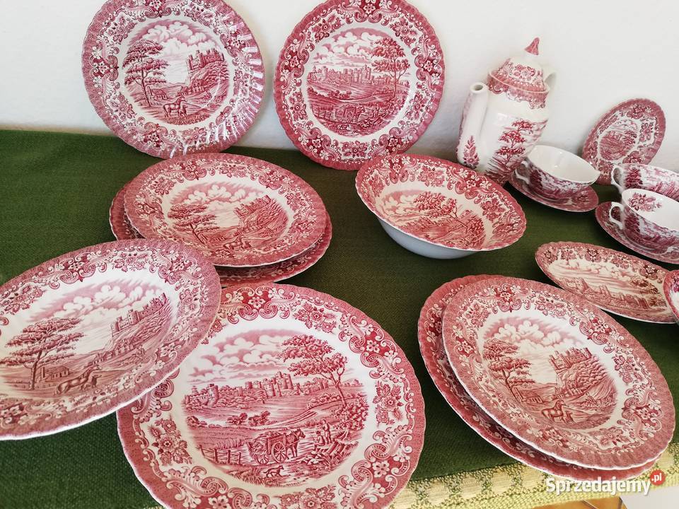 Porcelana angielska dzbanek talerze bulionówki Ropa