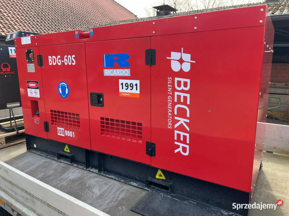 Agregat prądotwórczy BECKER BDG60S 50 kW 625 kVA Rudolfowo