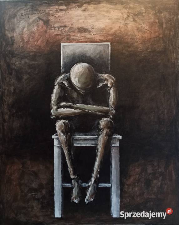 Obraz ręcznie malowany duży 80x100