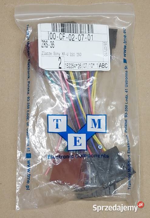 ADAPTER ZŁĄCZE ISO RADIA SONY 17 PIN ZRS36 Układ elektryczny Mielęcin sprzedam