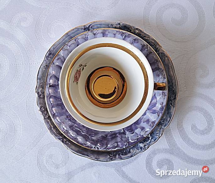 Filiżanka porcelanowa spodek talerzyk deserowy Strzelce Krajeńskie sprzedam
