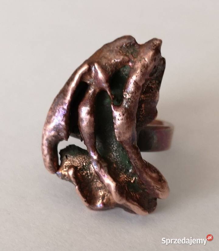 Unikatowy pierścionek z miedzi Jarmark Katowice