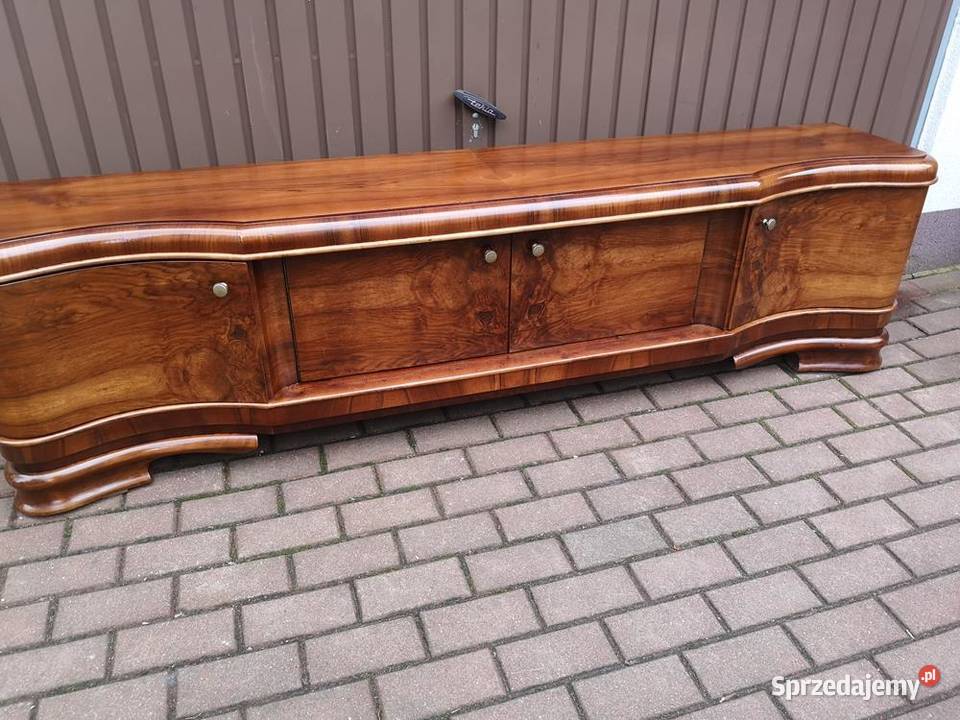 Komoda ARTDECO Orzech Unikatowa Niska RTV Stara Meble Swarzędz
