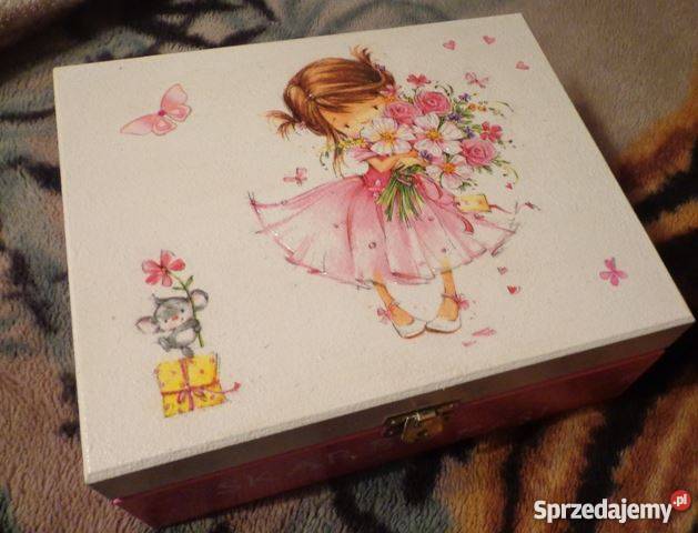 Pudełko decoupage prezenty ozdoby świąteczne Krajno-Parcele